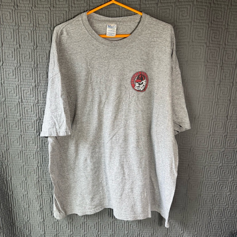 Vintage M&O Knits Heavyweight T-Shirt Men’s XXL Gray Grey Georgia Bulldogs 2005